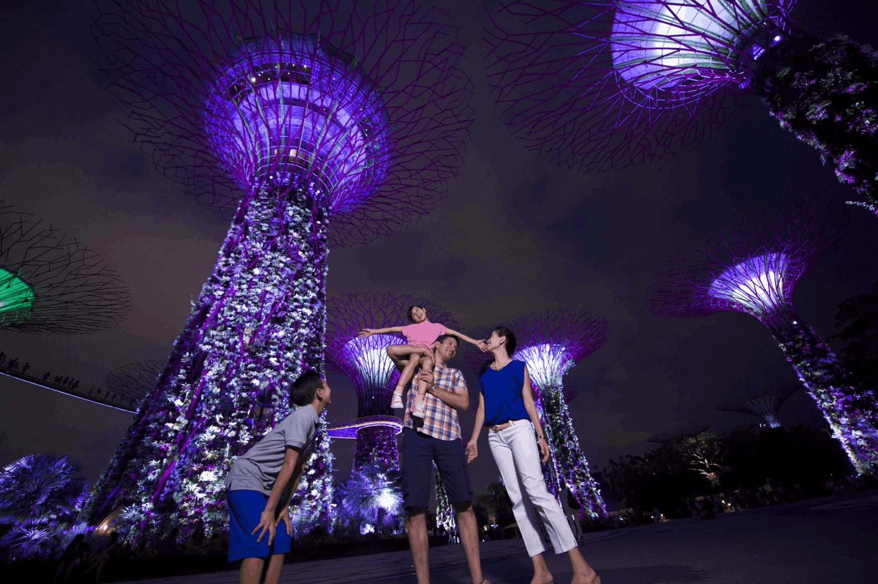 Gardens by the Bay with tourists using Singapore City Pass