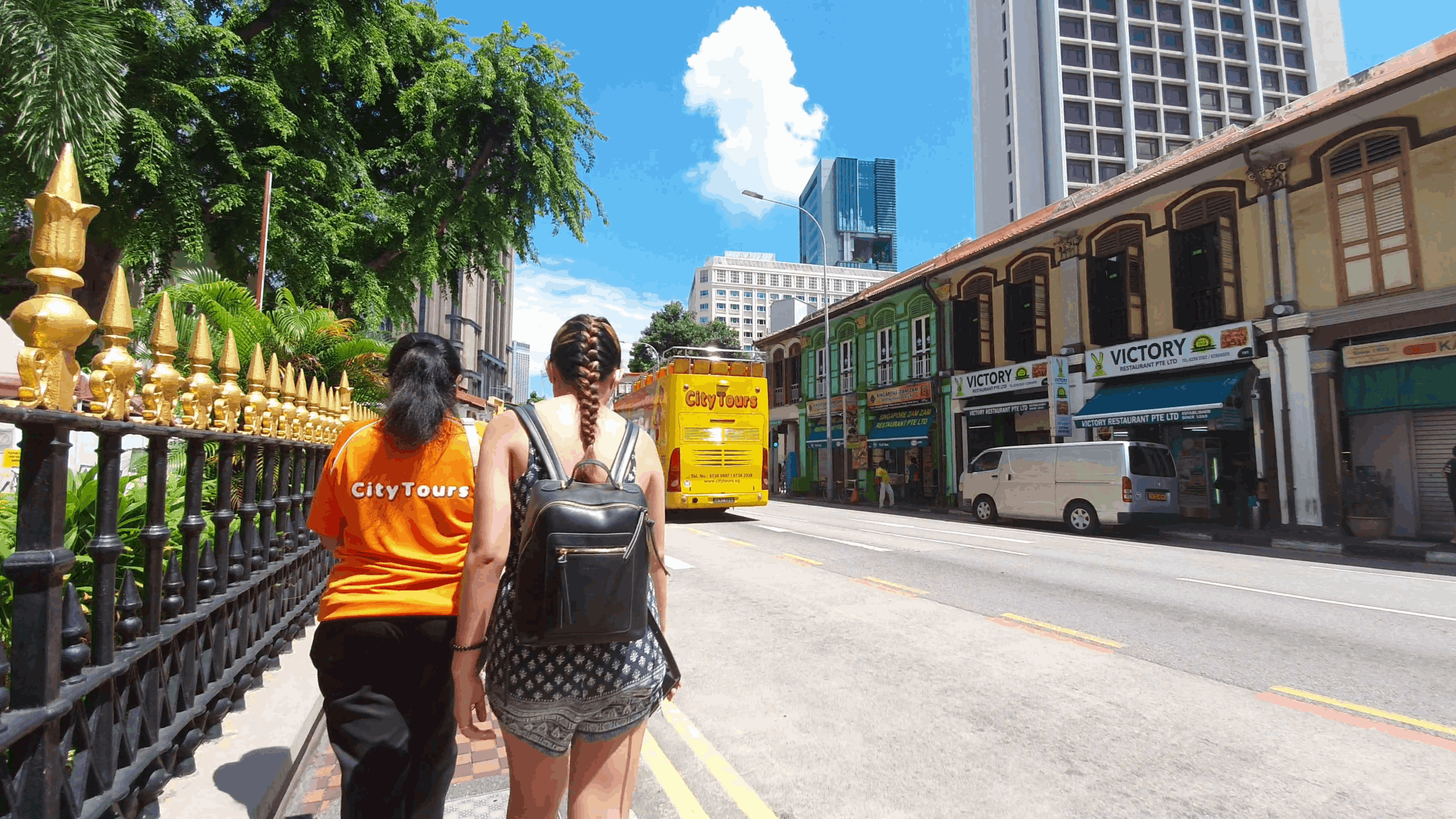 The shophouses on Arab Street Singapore