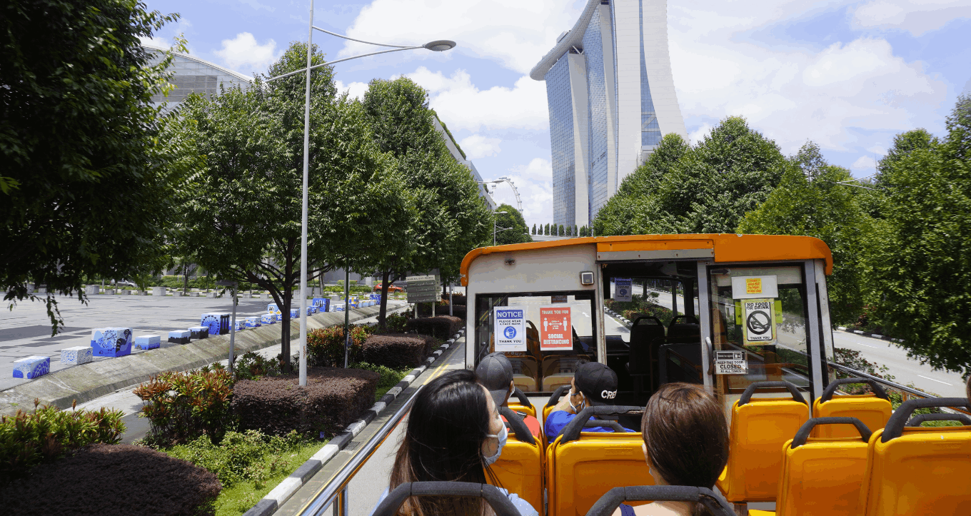 Singapore FunVee Big Open-top City Sightseeing Bus Tour