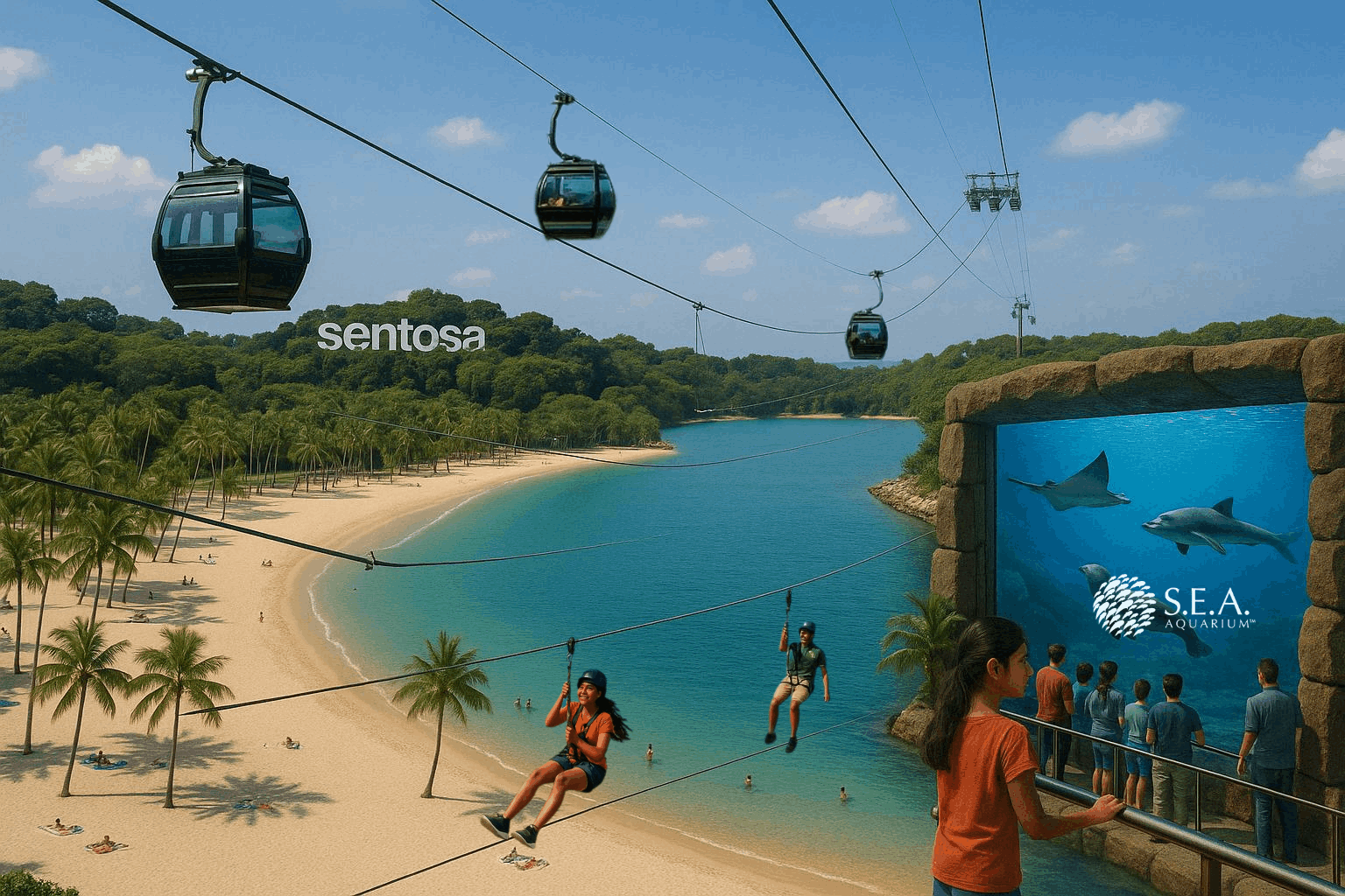 Sentosa Island – tropical getaway with beaches and adventure activities for Indian families