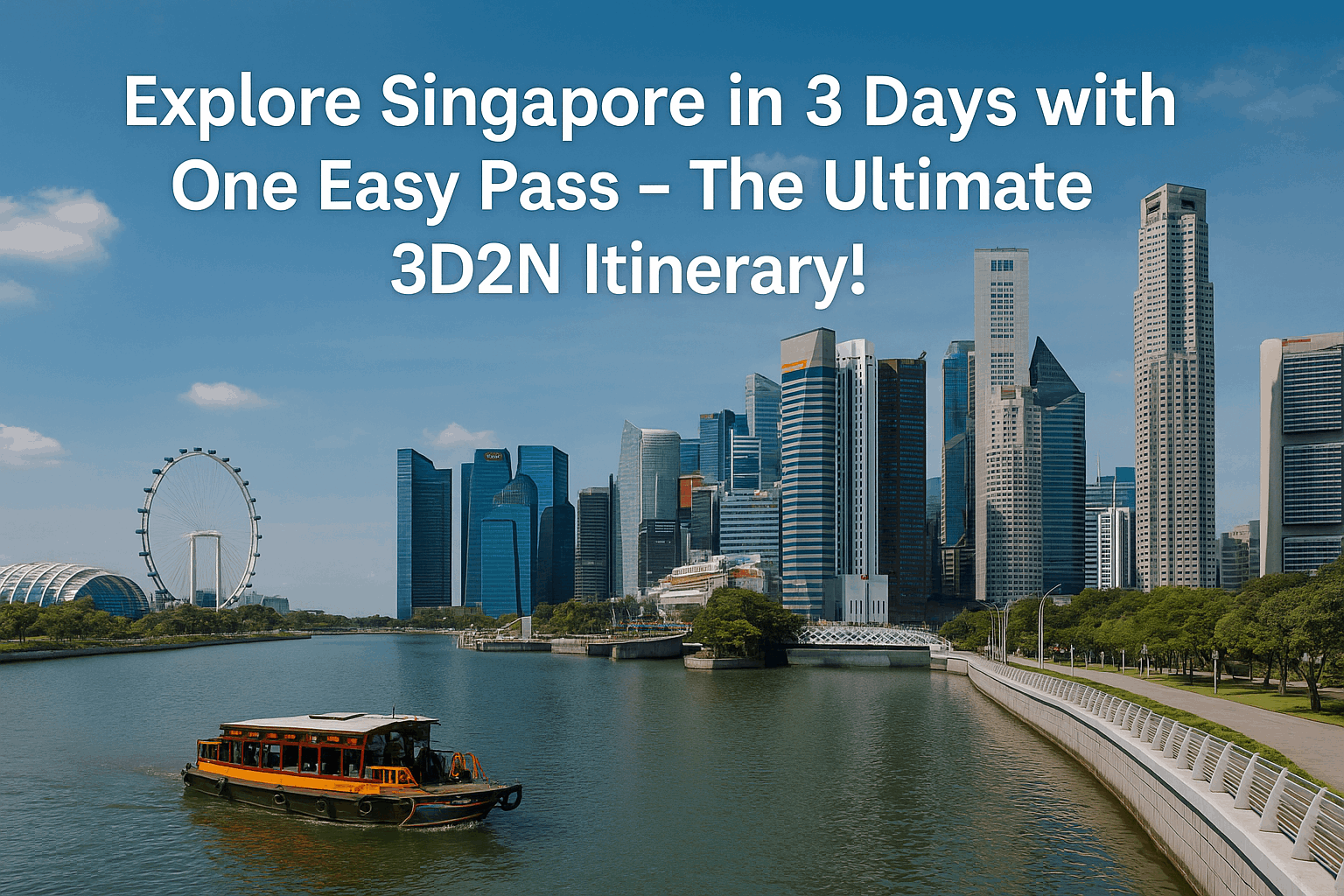 Marina Bay Sands and city skyline at dusk – featured stop in a 3-day Singapore itinerary for international tourists using the Easy Pass