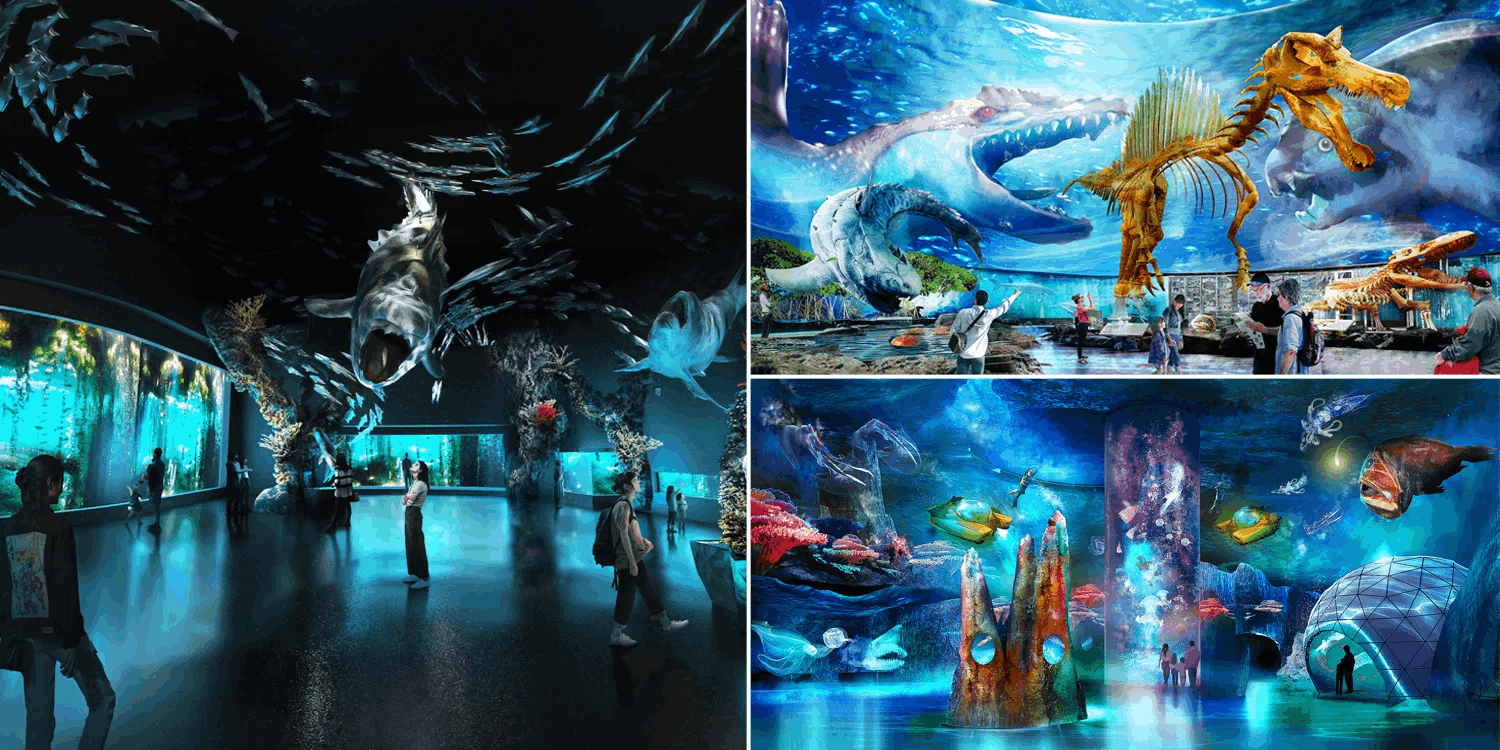 Singapore Oceanarium showcasing vibrant marine life, massive underwater tunnels, and diverse ocean habitats.
