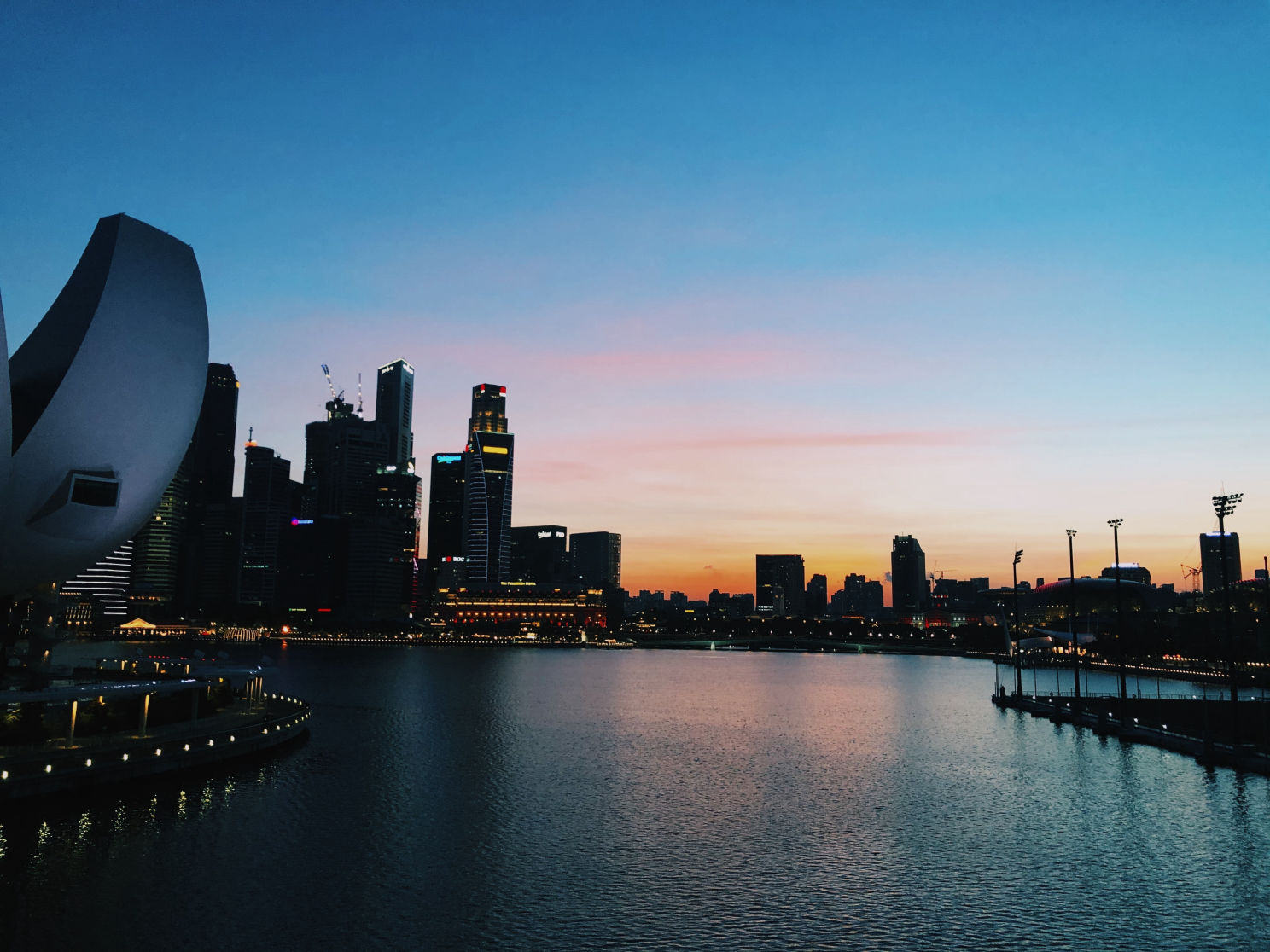 Sunset by the Marina Bay